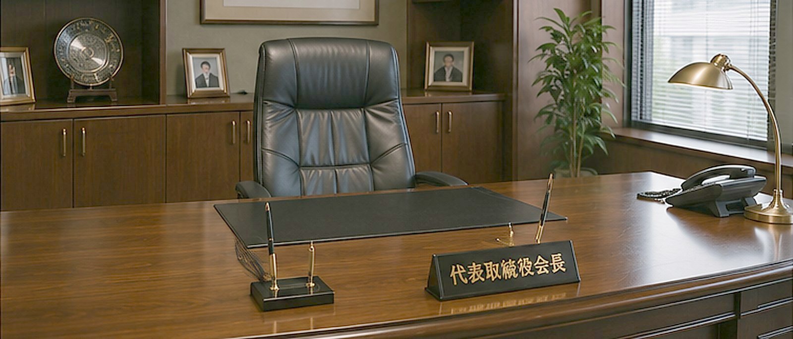 代表取締役会長の執務席